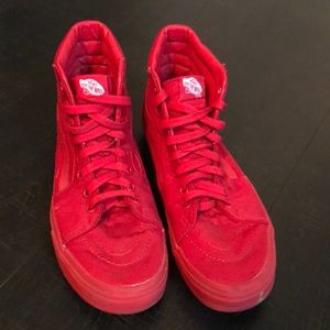 Red Vans high-tops